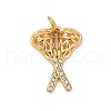304 Stainless Steel Micro Pave Cubic Zirconia Pendants STAS-D305-02G-F-1