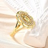 Brass Micro Pave Cubic Zirconia Cuff Rings for Women RJEW-F181-07G-4