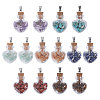 Heart Glass Bottle Pendants PALLOY-CA00004-1