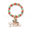 Christmas Theme Glass Seed Beads Stretch Ring Sets RJEW-TA00163-4