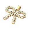 Ion Plating(IP) 304 Stainless Steel Rhinestone Pendants STAS-Z066-06G-02-2