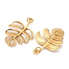 304 Stainless Steel Pave Natural Shell Pendants STAS-U061-18G-01-2