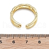 Rack Plating Brass Micro Pave Clear Cubic Zirconia Cuff Finger Rings for Women RJEW-M028-39G-2