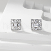 S925 Sterling Silver Square Stud Earrings RM2306-2-3