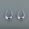 Shiny U-shaped Brass Hoop Earrings DA9481-3
