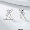 S925 Sterling Silver Dragonfly with Evil Eye Stud Earrings WJ6247-2-1