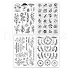 Globleland 4 Sheets 4 Styles PVC Plastic Stamps DIY-GL0004-86D-8