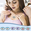 6Pcs 3 Colors Glass Seed Beaded Pendants PALLOY-GO00026-6