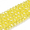 Electroplate Glass Beads Strands EGLA-A034-T10mm-B21-1