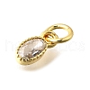 Brass Micro Pave Cubic Zirconia Pendants KK-Z102-05G-01-3