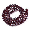 Electroplate Glass Beads Strands EGLA-A034-T6mm-A28-2