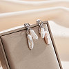 Mother's Day Jewellery Nuggets Natural Pearl Dangle Stud Earrings EJEW-G411-01P-2