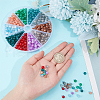  460Pcs 10 Colors Imitation Jade Glass Beads Strands DGLA-NB0001-04-3