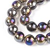 Electroplate Transparent Glass Beads Strands GLAA-T032-T10mm-AB02-3