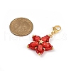 Star Handmade Glass Seed Beaded & Synthetic Imperial Jasper Dyed Beads Pendant Decorations HJEW-MZ00268-4