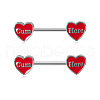 Halloween 304 Stainless Steel Enamel Nipple Rings WGA0ED7-04-1
