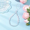 Natural  Rose Quartz Mobile Straps HJEW-JM03414-02-1