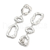 Non-Tarnish Hammered 304 Stainless Steel Stud Earrings EJEW-C067-21P-2