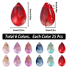 SUNNYCLUE 150Pcs 6 Colors Transparent Glass Beads GGLA-SC0001-17-2