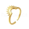 Rack Plating Brass Micro Pave Cubic Zirconia Cuff Rings for Women RJEW-D079-02G-RS-2