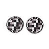 Printed Tartan Acrylic Pendants X-OACR-T028-12-2