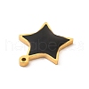 304 Stainless Steel Enamel Charms STAS-A078-09G-4