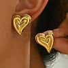 Stylish Heart Stainless Steel Stud Earrings LD8214-1-1