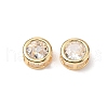 Brass Micro Pave Cubic Zirconia Beads KK-A259-12G-01-1