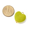 Flocky Acrylic Pendants PALLOY-JF03512-01-6