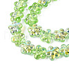 Transparency Electroplate Glass Beads Strands GLAA-T023-38A-07-3