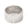 Non-Tarnish 304 Stainless Steel Eye Open Cuff Ring for Women RJEW-M149-35P-2