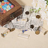 CHGCRAFT 12 Sets 3 Styles Glass with Brass Connnector Charms FIND-CA0009-38-5