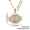 Simple Style Brass Clear Cubic Zirconia Evil Eye Virgin Mary Pendant Necklaces for Daily Wear SJ0558-2-4