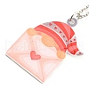 Valentine's Day Acrylic Pendant Necklace with Zinc Alloy Chains NJEW-D049-01A-P-2