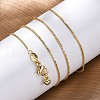 Brass Venetian Chain NJEW-E151-04G-4