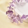 Natural Amethyst Chips Stretch Bracelets BJEW-Z100-01-2