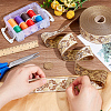 25M Polyester Jacquard Flower Ribbon OCOR-WH0088-82A-3
