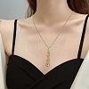 4Pcs 4 Style Eco-Friendly Brass Micro Pave Cubic Zirconia with Glass Pendants KK-SZ0005-79-6