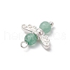 10Pcs 10 Styles Natural & Synthetic Mixed Gemstone Beaded Pendants PALLOY-JF03635-5