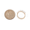 Round Shell Pearl Beaded Ring RJEW-TA00133-4