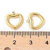 304 Stainless Steel Heart Charms STAS-L022-417G-3