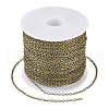 Brass Coated Iron Flat Cable Chains CH-TAC0007-01AB-2