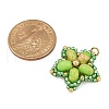 Handmade Glass Seed Beaded & Synthetic Dyed Imperial Jasper Beads Pendants PALLOY-MZ00752-3