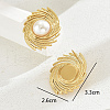 Stylish Stainless Steel Vortex Spiral Stud Earrings NA7671-5