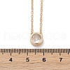 Brass Pave Clear Cubic Zirconia Pendant Necklaces for Women NJEW-Z079-02G-04-5