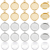 Unicraftale 40Pcs 2 Colors 304 Stainless Steel Pendant Cabochon Settings STAS-UN0053-66-1