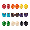 180Pcs 9 Color Craftdady Dyed Natural Maple Wood Beads WOOD-CD0001-06A-LF-2