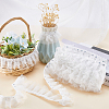 Gorgecraft 10M Polyester Flower Lace Ribbon with Paillettes OCOR-GF0003-34C-4