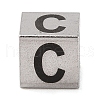Tarnish Resistant 201 Stainless Steel European Beads STAS-M058-01C-P-1