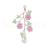 Glass Seed Beads Pendants PALLOY-JF02699-3